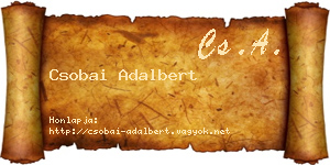 Csobai Adalbert névjegykártya